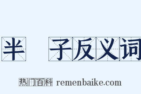 半輩子反义词是什么意思的图片